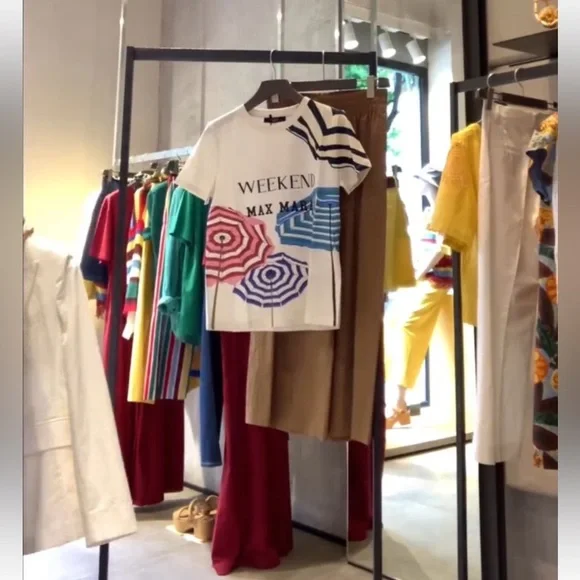 SOLD! Weekend Max Mara Label-cut Cotton T-shirt with Print Size: Various - Picture 8 of 14